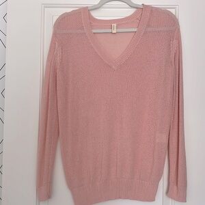 Pink Mesh Sweater